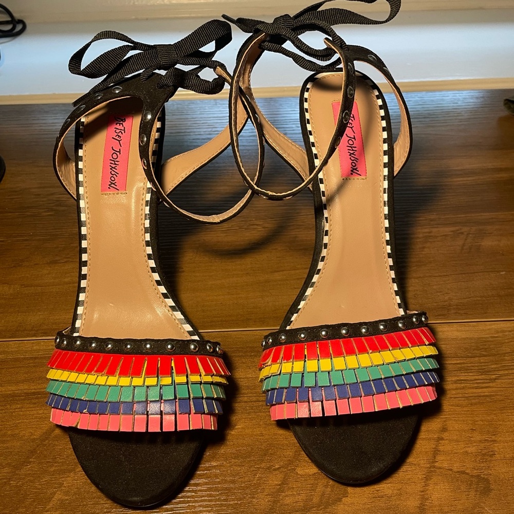 Betsey Johnson Multicolor Strappy Heels